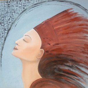 Nefretete, obraz olejny