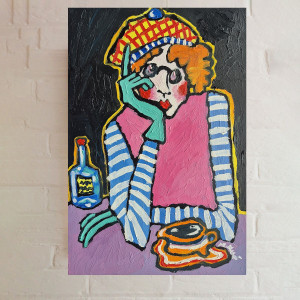 obraz ręcznie malowany diva