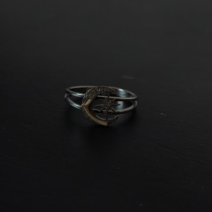 Pierścionek księżyc z gwiazdą