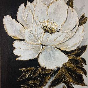 EKSKLUZYWNA DEKORACJA GLAMOUR - OBRAZ STRUKTURALNY Z TEKSTURĄ 3D "RANNY ROZKWIT" (darmowa dostawa)