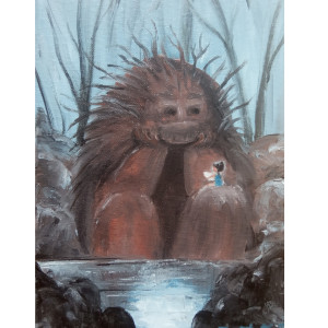 Za siedmioma lasami, obraz olejny na płótnie