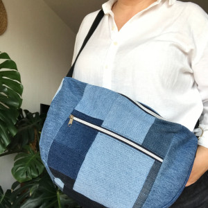 Torebka na ramię, hobobag jeans.