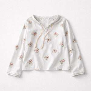 Bluzka biała haftowana