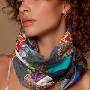 Komin patchworkowy kolorowy