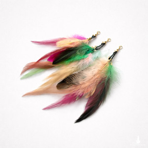 Kolczyki  długie pióra