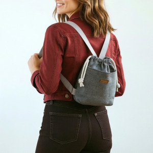 Ciemnoszary workoplecak mini