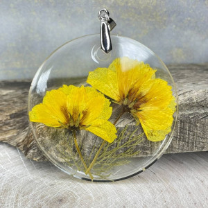 Naszyjnik maxi z żółtymi kwiatami z634