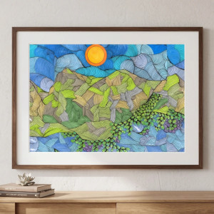 72. TEKSTURY NATURY - rysunek, plakat.