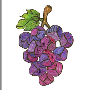 83 Winogrono - rysunek, plakat.