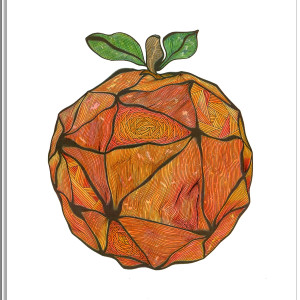 84 Pomarańcza - rysunek, plakat.