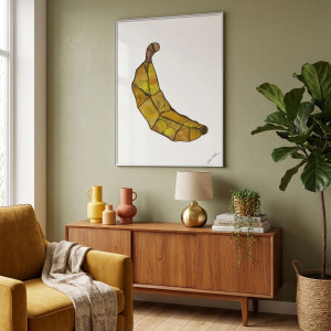 86 Banan - rysunek, plakat.