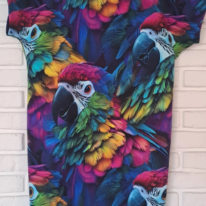 Sukienka. Papugi. Handmade