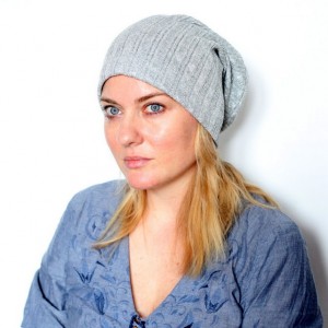 czapka damska srebrna handmade