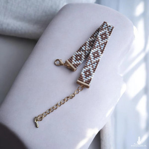 Bransoletka handmade z koralików Miyuki - regulowana