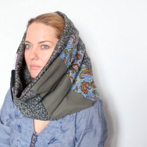 komin etniczny patchworkowy handmade