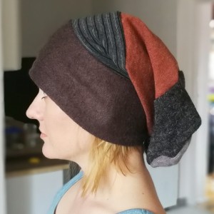 czapka smerfetka długa ciepła