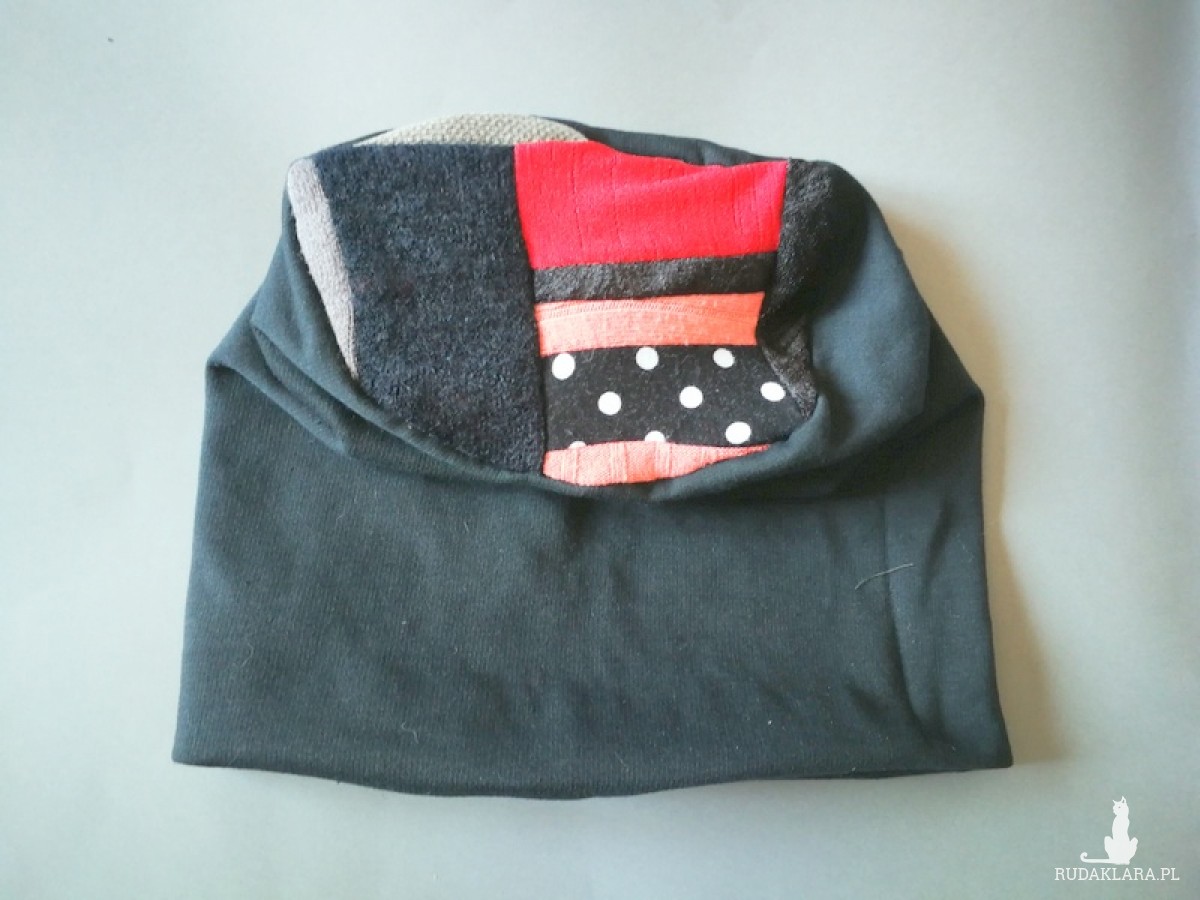 patchworkowa kolorowa damska czapka etno patchwork