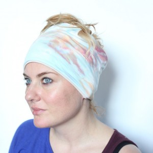 opaska na włosy ręcznie farbowana