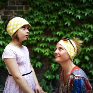 opaska dla dziecka etno boho kolor grochy dzianina