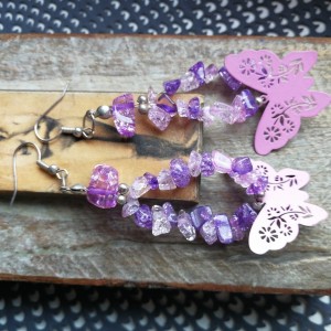 kolczyki długie kolorowe motyle