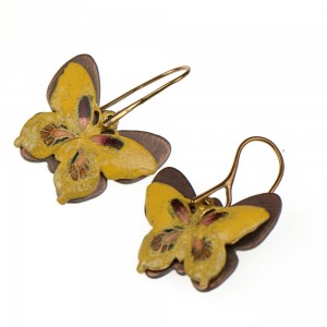 Kolczyki z żółtymi motylami c319