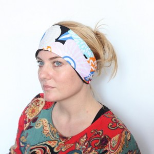 opaska dzianinowa kolorowa wiosenna