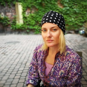 opaska czarna podwójna damska szeroka grochy