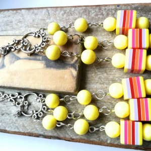 kolczyki długie kolorowe hindi etno boho handmade