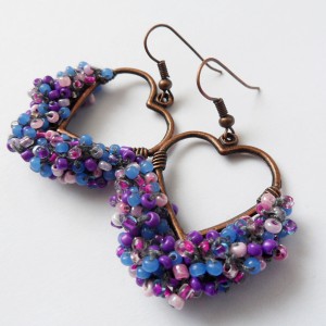 Multibeads 447 kolczyki serca