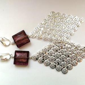 klipsy orientalne boho etno duze koraliki hanmdade