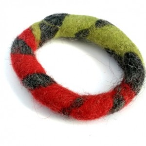 bransoletka ręcznie formowana filcowa jesienna handmade