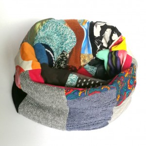 komin damski patchworkowy ciepły zimowy handmade boho