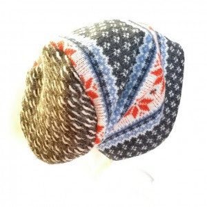 czapka wełniana norweska damska męska zimowa handmade