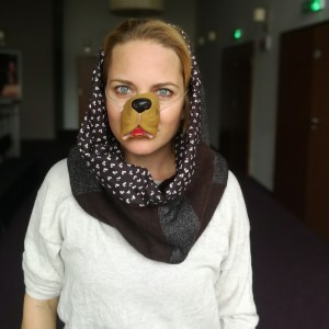 komin patchworkowy zimowy boho handmade kolorowy ciepły