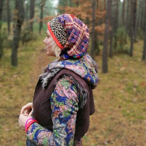 czapka damska długa wiszące smerfetka orientalna boho