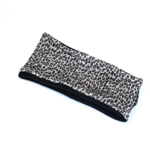 opaska zimowa damska w panterkę ciepła