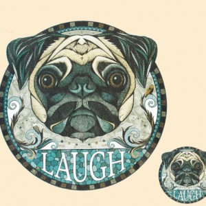 Naklejka naprasowanka na bluzkę mops