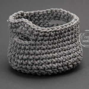 Koszyk ze sznurka bawełnianego handmade szydełko