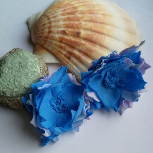 klipsy kwiaty maki lekkie duże flamenco