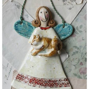 Aniołek z pieskiem Shiba Inu