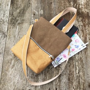 Damska torba z washable craft paper brązowa