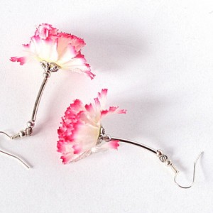 kolczyki kwiatowe gerbery małe