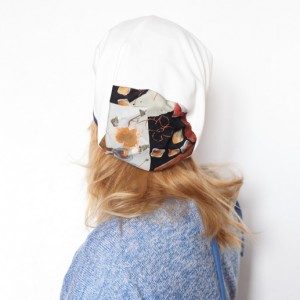 czapka damska wiosenna biała