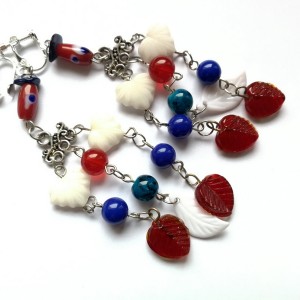 klipsy długie wiszące kolorowe boho etno