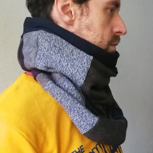 komin męski damski  ciepły patchworkowy boho etno zwariowany handmade