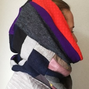 komin kolorowy ciepły patchworkowy boho etno zwariowany handmade