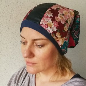 czapka kolorowa patchworkowa kwiatowa etno boho