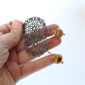 klipsy handmade ażurowe