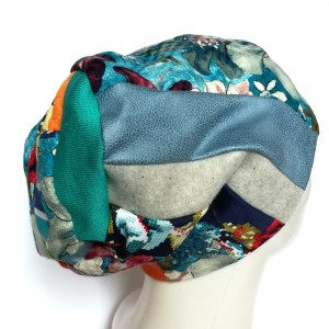 czapka patchworkowa  damska uniwersalna