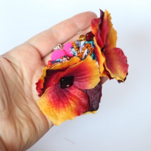 klipsy kwiatowe orientalne